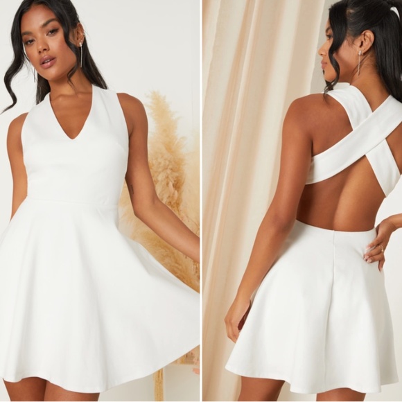 LULU's Bachelorette Engagement Bridal Shower Honeymoon Fit and Flare Mini Dress - Picture 4 of 4